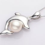 VIKI LYNN Dolphin Necklace Pearl Pendant 5 Photo 1