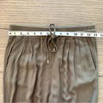 Love Tree Los Angeles Olive Green Drawstring Linen Pants Photo 8