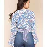 Spell & the Gypsy Monaco Etienne Wrap Top Sz. S Blue Photo 1