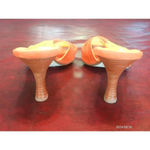 Franco Sarto Deirdra Leather Suede Sandal Orange Women's Size 7.5 Photo 5