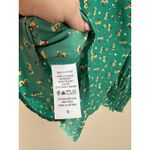 Pleione  Green Floral Women's Pullover Long Sleeve Blouse Photo 5