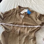 SAMSOE Beige Long Sleeve Shirt Dress size M Tan Size M Photo 5