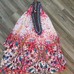 Dia Collections High Low Gem Top Deep V Tie Neck Dress Pink Size undefined Photo 7