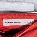 Pilcro Anthropologie  Orange High Rise Bootcut Raw Hem Jeans Size 26 Photo 7