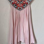 Free People NWT In The Flowers pink embroidered pink swing mini dress size XS Photo 0
