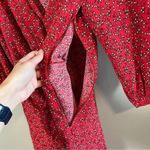 Free People ✨ Clara Red Floral Wrap Dress Front Tie Small Photo 11