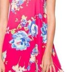 Everly Pink Floral Sundress Mini Women Sz Small Halter Neck Sleeveless Photo 0