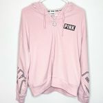 PINK - Victoria's Secret PINK VICTORIA’S SECRET Light Baby Pink Full Zip Hoodie Hooded Jacket Small Photo 12