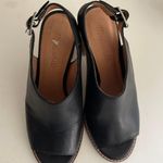 Madewell The Riley Convertible Black Leather Open Toe Heel Photo 1