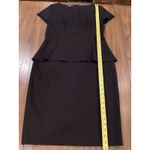 Lafayette 148  black Short Sleeve Peplum Midi Dress Women's Size 14 Photo 5