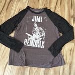 Ripple Junction  | Jimi Hendrix Baseball Tee Long Sleeve Gray Black Graphic | XL Photo 0