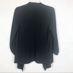 Chaus Y2K Liquid Knit Open Front Blouse Womens M Office Career Business Dressy Black Size M Photo 5