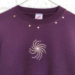 Jerzees Vintage custom studded sweatshirt made in USA women’s size XL Photo 2