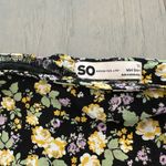 SO  Good For Life Floral Ruffle Hem Mini Skirt Black/purple/green/yellow Women M Photo 3