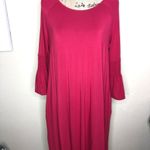 Agnes & Dora Brick Red Walker Style Bell Sleeve with Pockets Dress Size Large Photo 1
