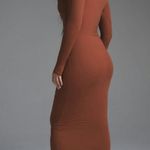 SKIMS  FITS EVERYBODY CREW NECK LONG SLEEVE DRESS, size X-Small, SAFFRON, BN,$90 Photo 2