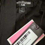 Pretty Little Thing Plus Black Woven Cross Over Zip Front Bodysuit Top Size 26 Photo 6