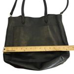 Madewell  The Medium Transport Black Leather Open Tote Bag Photo 6