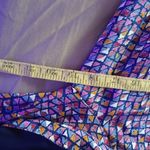 Studio 1 New York vintage groovy purple pink geometric fit & flare dress size 12 Photo 9