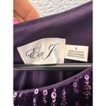 Eliza J Purple Sequin Velvet Sheath Dress Size 8 Photo 2