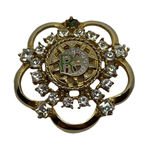 Vintage Daughters Of Rebekah Oddfellows Rhinestone Brooch Pin Independent Order Photo 0
