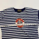 Piccadilly Fashions Vintage Yacht Club Striped Short Sleeve Cropped Top EUC OS Blue Size M Photo 6