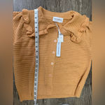 Anthropologie  self contrast Our Ainsley Ruffle-Collar Cardigan size xs NWT Photo 5