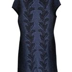 Peruvian Connection Blue and Black Patterned Dress Small Pima Cotton Photo 1