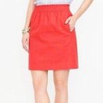 J.Crew  Sidewalk Skirt High Waisted Coral Salmon Smocked Paperbag Waist 6 Photo 0