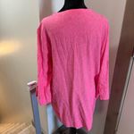 Lands' End Bundle of 2 Lands'‎ End Linen Blend V-Neck Tunic Tops Pink Blue 3/4 Sleeve L Photo 6