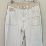 Chico's Chico’s Neutral Two Tone Colorblock Wide Flare Jeans Size 14R Photo 5