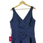 NWT JJ's House Navy Blue Chiffon Tiered Ruffle V Neck Formal Gown Dress US 14 Photo 1
