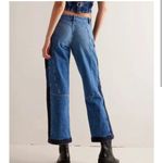 Free People  We The Free Moonlit Moto Slim Bootcut Jeans Darkside Photo 1