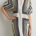 BCBGMAXAZRIA BCBG Black Combo Batik Shift Mini Dress Size Lg Photo 0