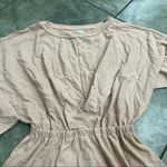 Free People Beach Santa Maria Mini Dress Women's SMALL Light Pink Boho Preppy Tan Photo 5