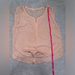 American Eagle  Size Large Tie Front Top Blush Pink/Coral Photo 1