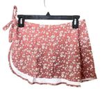 ANDIE NWT  Ditsy Floral Rose Sarong Swim Cover Up Side Tie Bottom S Pink #3018 Photo 5