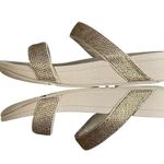 FitFlop  Lottie Shimmer Crystal Slide Sandals Women’s Size 9 Gold Comfortable Photo 6