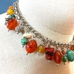 Orange and green beaded collar necklace Photo 1