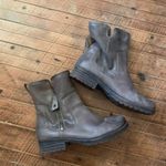 Abeo distressed leather Bikercore side zip size 9 ankle boots Tan Photo 2