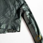 ZARA  Trafaluc Black Faux Leather Moto Jacket Size Large Photo 5