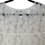 Gap NWT  Womens Sheer Floral Lace Short Sleeve Blouse Top Ivory Sz Large Femini e Photo 6