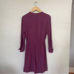 Eileen Fisher  Purple Long Sleeve A-Line Minimalist Work Shirt Dress Photo 3