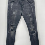 H&M Distressed Denim Jeans - Edgy Chic Style size 34 Photo 0