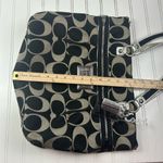 Coach Y2K Vintage Signature Tote Purse Black Silver Trim Photo 12