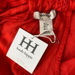 Haute Hippie  Orange Linen Blend Sleeveless Capri Cropped Jumpsuit NEW S Photo 4