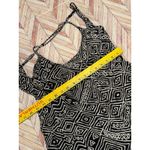 Billabong Black BOHO Geometric Maxi Dress Spaghetti Strap Crisscross Back Large Photo 4