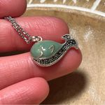 Hallmark  Marcasite Green Whale 925 Sterling Silver Necklace Photo 8