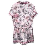 Victoria's Secret  Satin Tie Waist Romper Light Pink Floral & Striped Size Large Photo 5