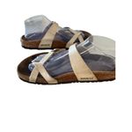 Birkenstock Sandals Women’s 40 US 9 Stone Beige Leather Ankle Strap Cork Footbed Photo 4